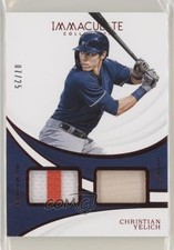 2019 Panini Immaculate Dual Relics Red 7/25 Christian Yelich #ID-CY 1h1