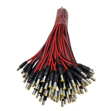 DC Power Pigtails Cable, 20Pcs DC 5.5 X 2.1 mm Barrel Male DC Plug Connector ...