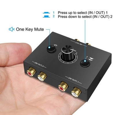 L/R Stereo Audio Bi-Directional Switcher Selector Splitter für Büro-PC
