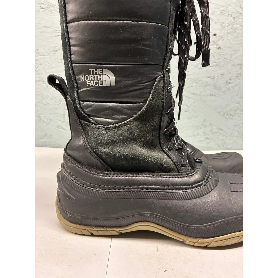 The North Face Winter Boots Women's Black Waterproof Insulated Tall Snow Boots 8 - Image 3 of 4