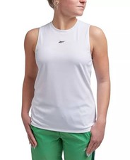 Reebok Women s Identity Performance Sleeveless Tank Top White NWT