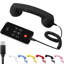 Telephone Handset for Type-C Cellphone, Retro Phone Handset with Phone Receiver