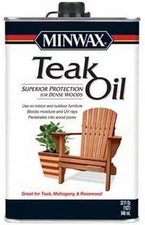Teak Oil - Enhances Wood Grain by Penetrating Into Wood Pores 1 Qt