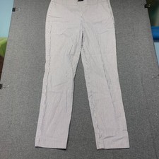 Talbots Chatham Women  s Pants Size 6 Blue White Stripe Pull On Stretch Casual