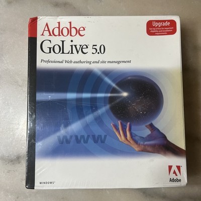 Adobe GoLive 5.0 for Windows, Upgrade Version, NEW IN BOX SEALED 2000 Vintage