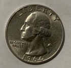 1964 Washington Quarter Silver D Uncertified Circulated Ungraded US Coin (B)