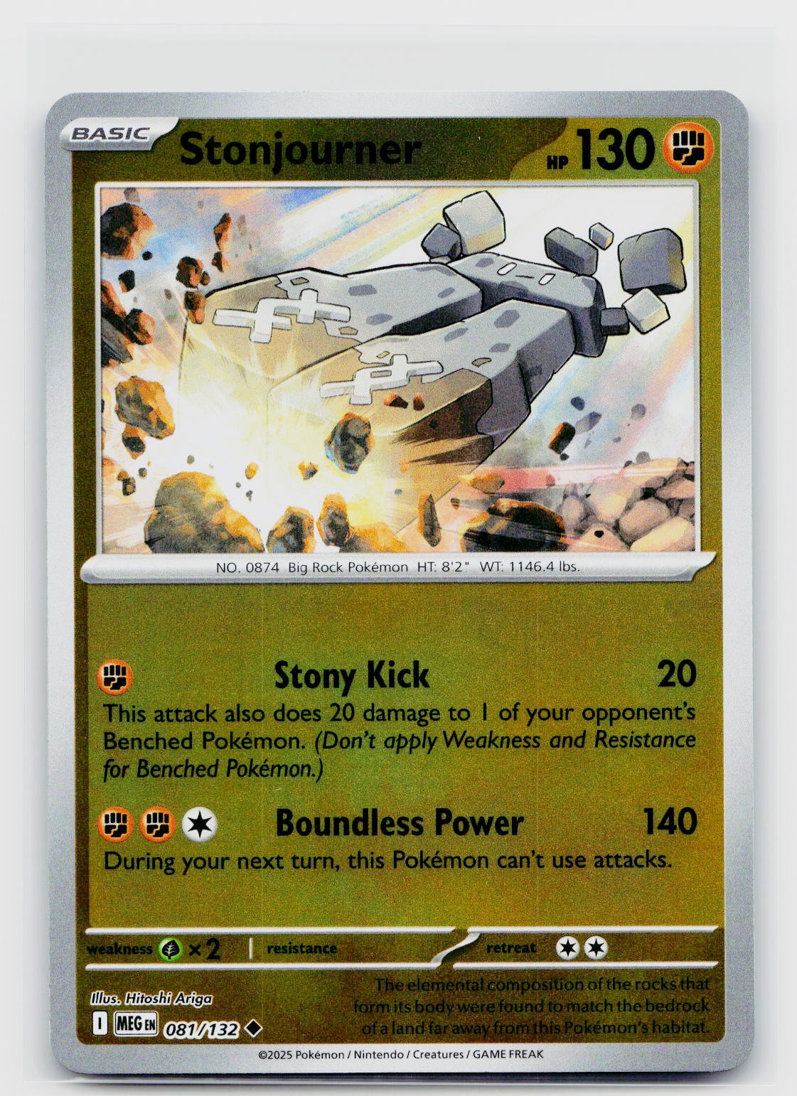 Stonjourner Reverse Holo 081/132 ME01: Mega Evolution Uncommon NM