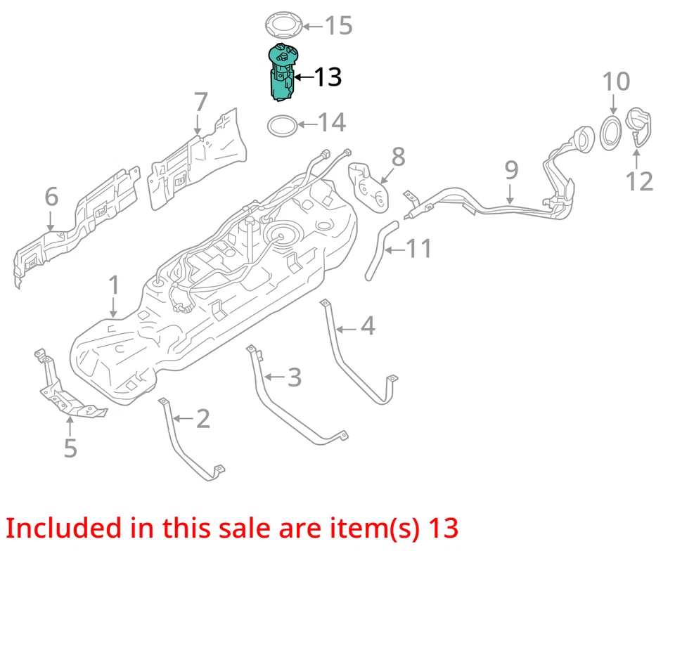 Fuel Pump Assembly 3.5L 6 Cylinder Fits 13-16 PATHFINDER 1131606 - Image 4 of 4