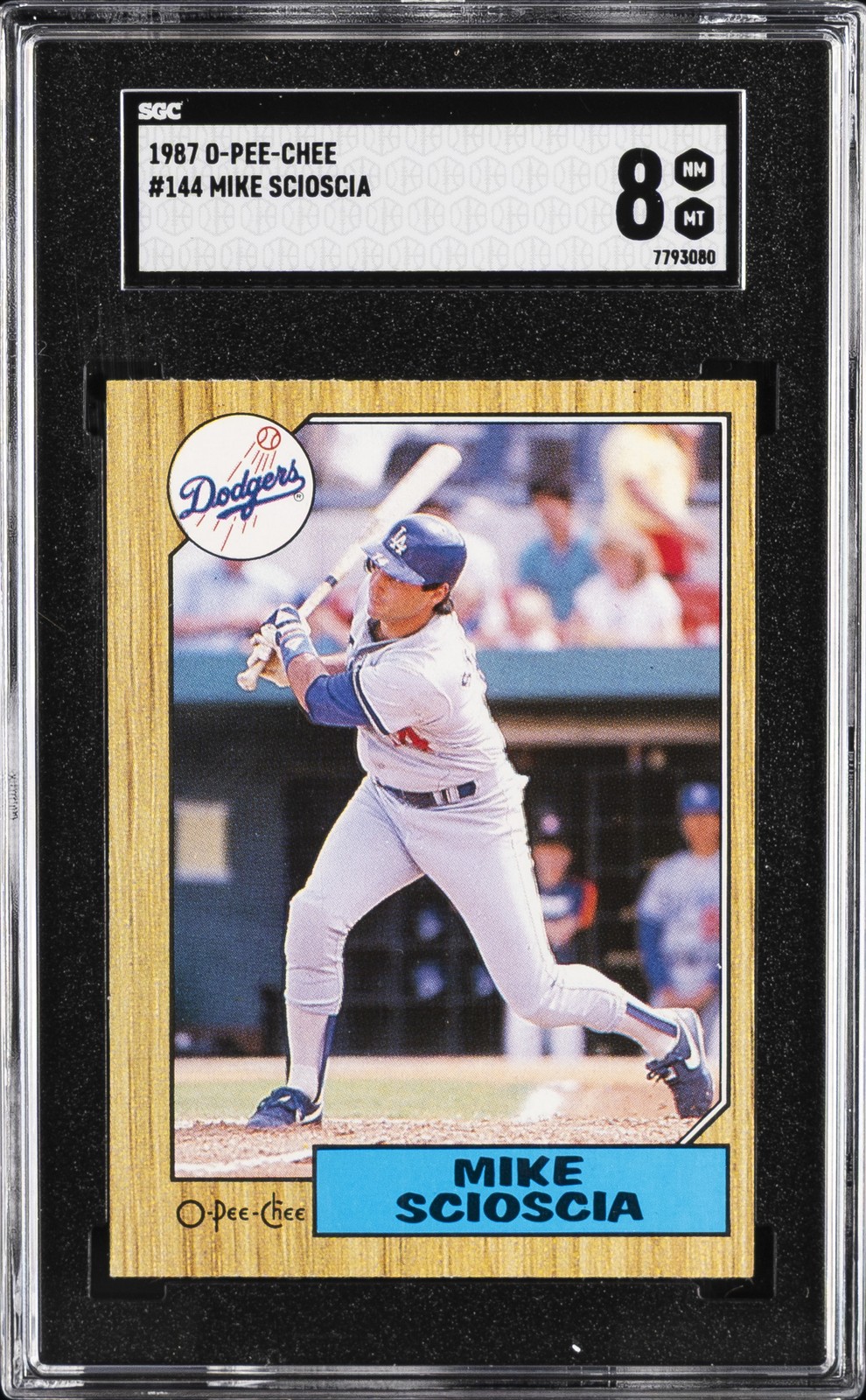1987 O-PEE-CHEE #144 MIKE SCIOSCIA SGC 8