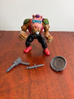 1988 TMNT Bebop Soft Head 1st Edition Figure 100% Complete Shell Drill Shield