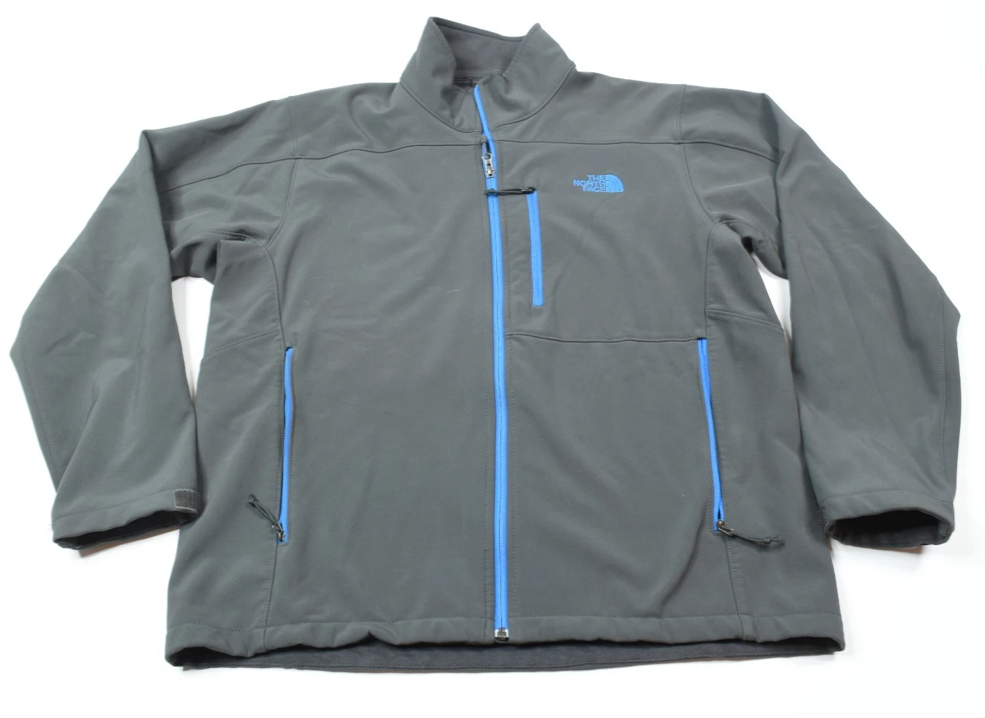 The North Face Softshell Jacket Mens Large Gray Long Sleeve Full-Zip Hiking