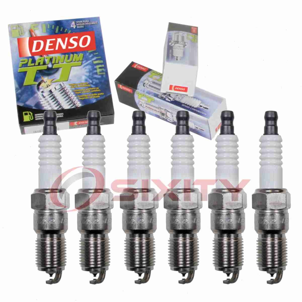 6 pc Denso Platinum TT Spark Plugs for 1981-1983 DeLorean DMC 12 2.9L V6 rd