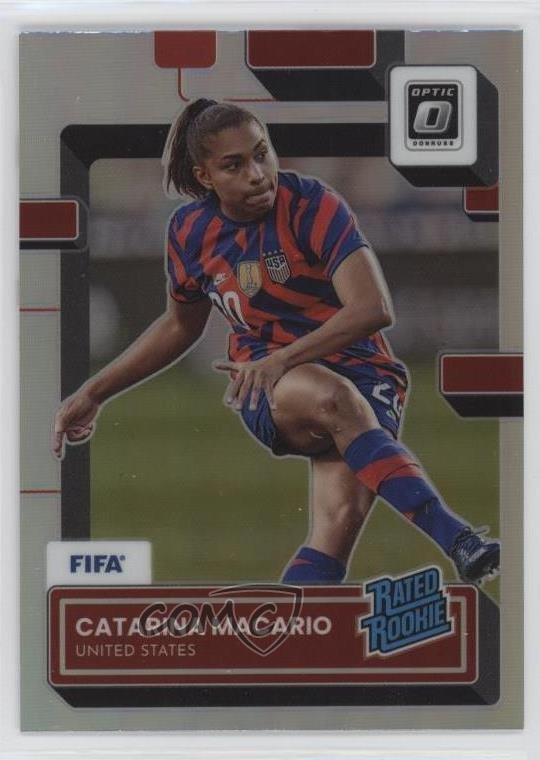 2022 Panini Donruss Rated Optic Holo Prizm Catarina Macario #191 Rookie RC 0ms6