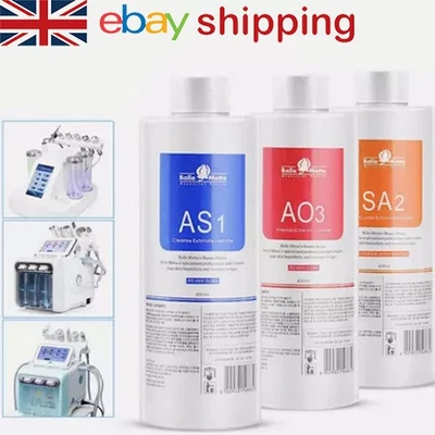 BELLA METTE Aqua Hydra Machine Peeling Solution Facial Serum AS1 / SA2 / AO3 Set of 3 UK Sto