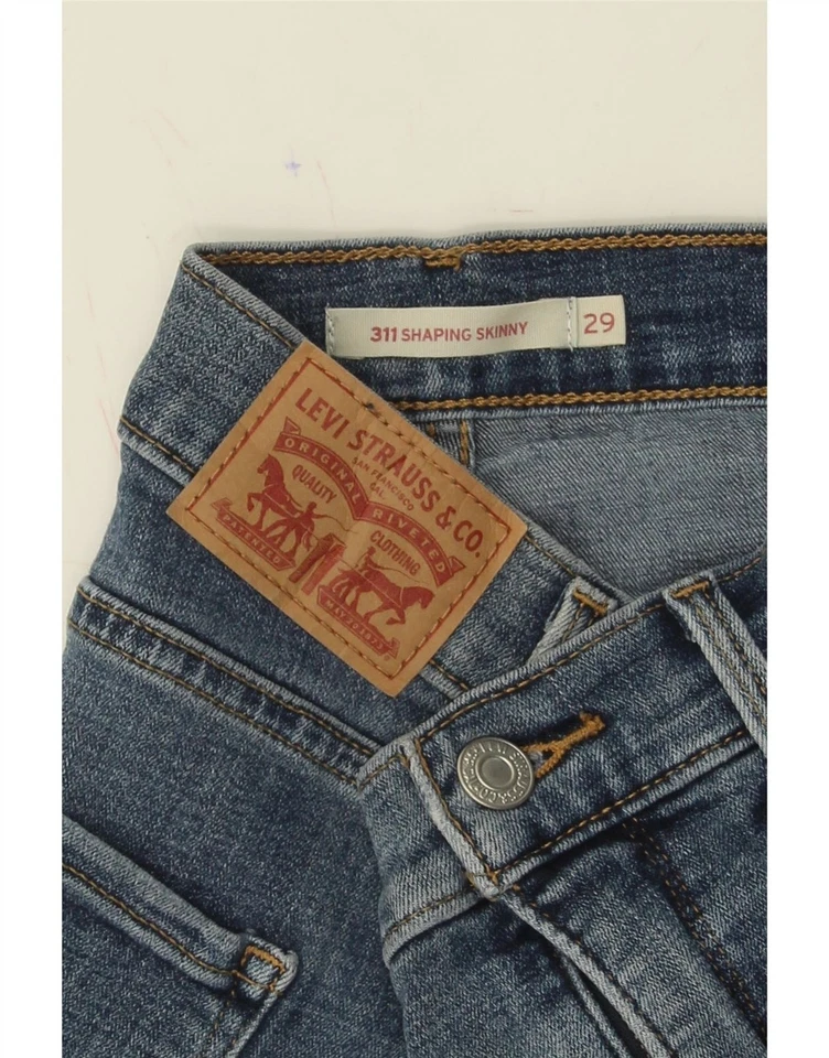 LEVI'S Womens 311 Shaping Skinny Jeans W29 L29 Blue Cotton DF38 - Image 3 of 3
