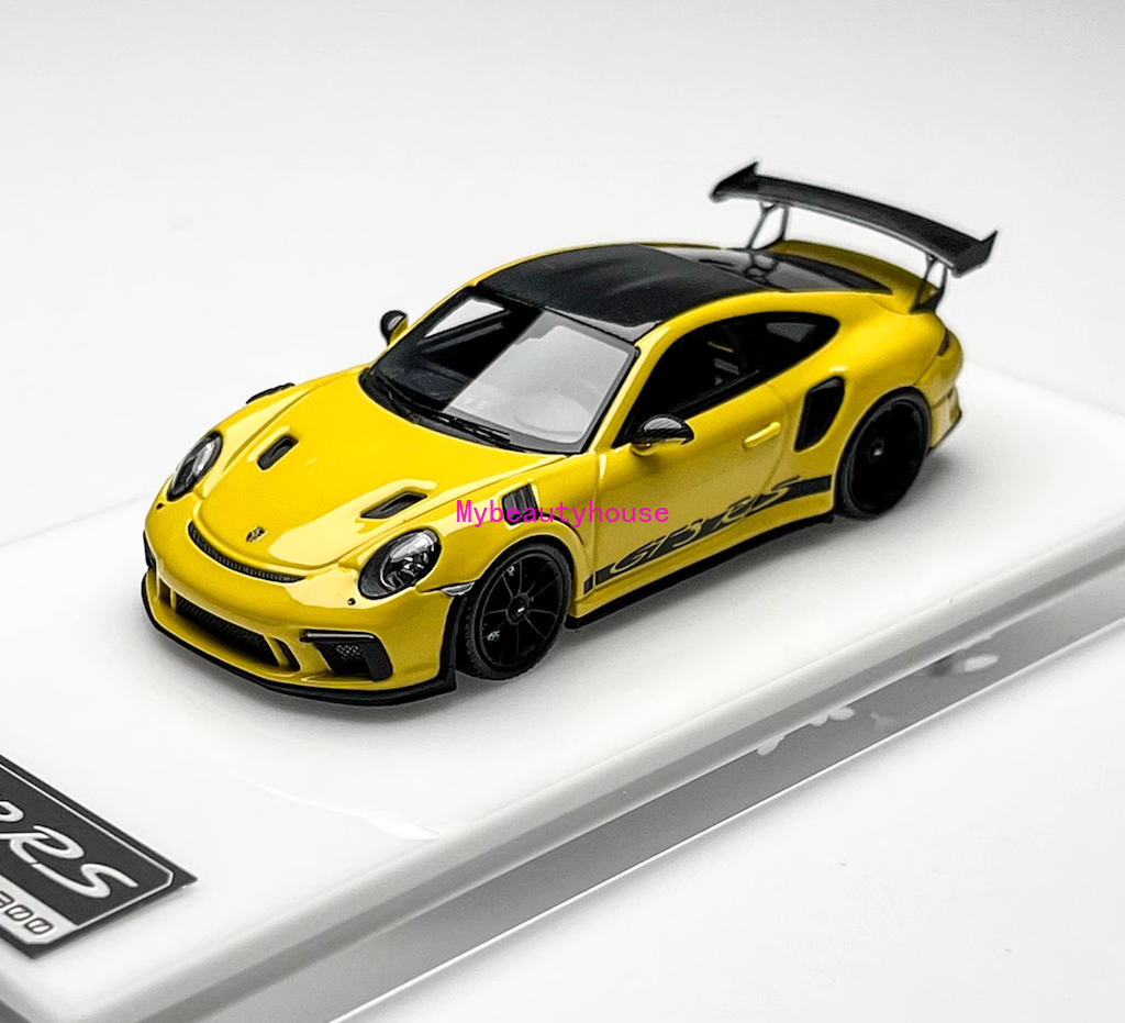 1:64 CL Yellow GT3 RS 991.2 Racing Sports Model Diecast Resin Car