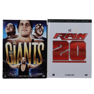 WWE Raw 20 Anniversary Collection 12 DVD Set + True Giants 3 Disc DVD Lot