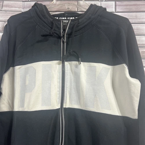 UNDERCOVER Felpa con cappuccio e zip ROSA Victorias Secret donna M nera bianca color block