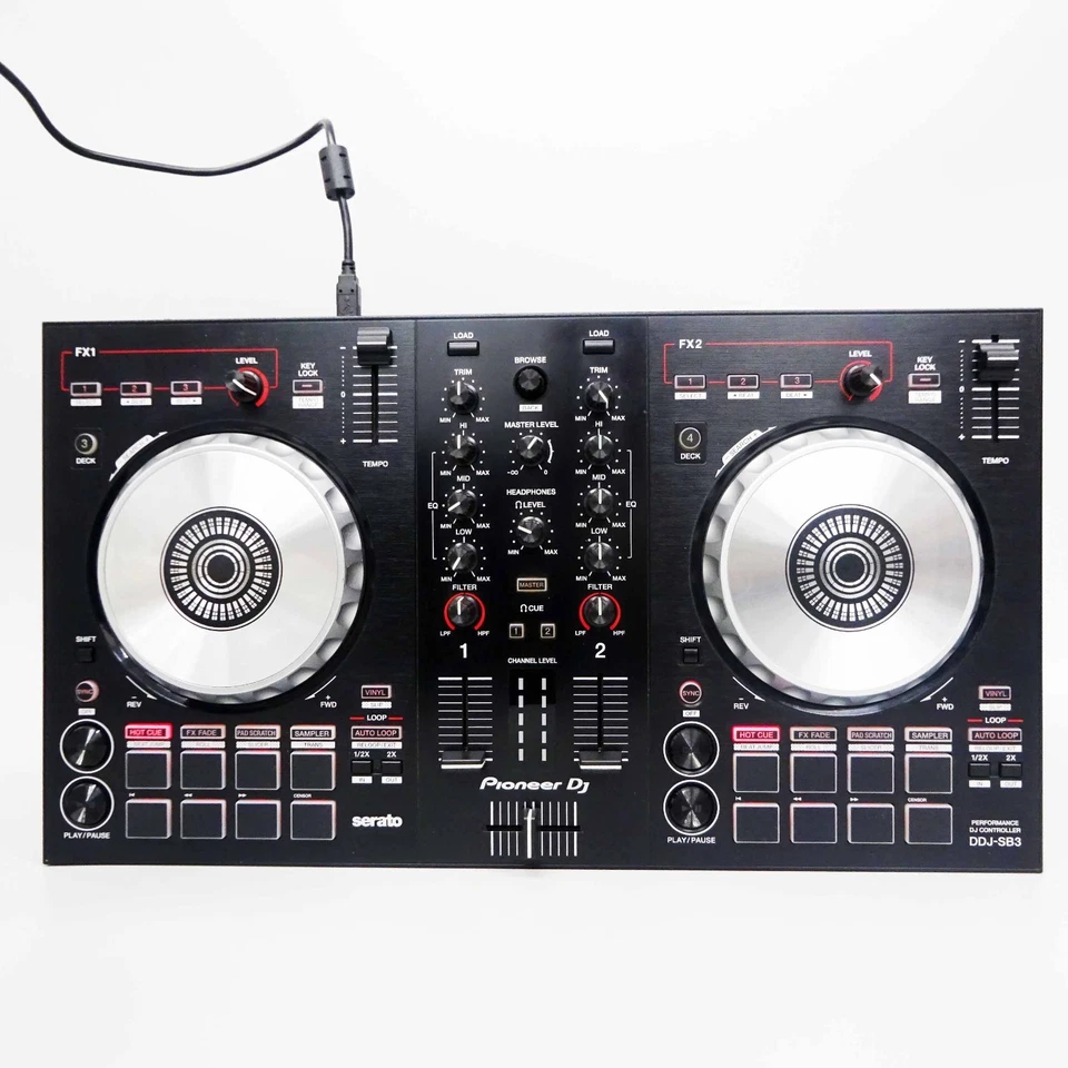 Pioneer DDJ-SB3 Black DJ Controller 2-Channel Serato DJ Pro DDJSB3 Japan Used - Image 2 of 4