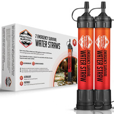 Reusable Emergency Water Filter Straws, 2-Pack