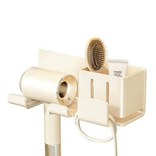 Space Efficient Plastic Hair Dryer Rack Waterproofed Bathroom Storage Holder
