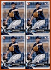 2018 Bowman Draft Lot #BD-78 Tanner Dodson Tampa Bay Rays Baseball Rookie Cards