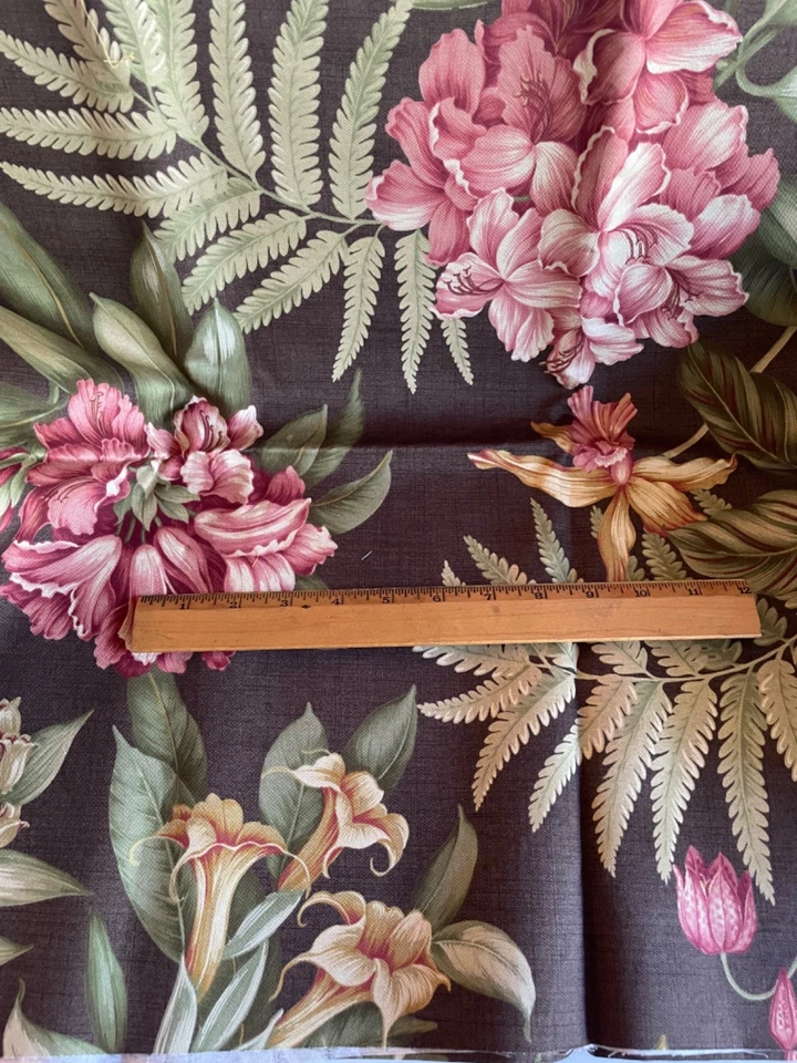 Tela Waverly Sol y Sombra Verano Esplendor Marrón Floral Decorador Tela Foto 3 de 3