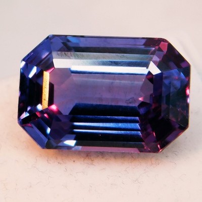 20.00 Ct Natural Color Change Alexandrite Emerald Cut Certified Loose Gemstone