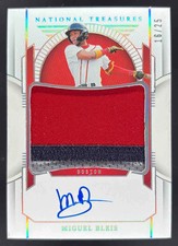 2024 National Treasures Prospect Material Holo Silver Miguel Bleis Auto /25