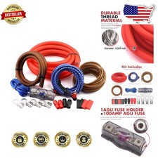 Complete 0 Gauge CCA Amp Kit 3000W, Gold Plated, High Power