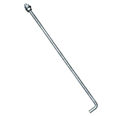 Sandbaggy 5/8'' x 24'' Threaded Concrete Anchor L-Bolts - Hot Dipped Galvanized