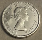 1961 CANADIAN SILVER DOLLAR ELIZABETH II, HIGHER GRADE, .800 silver BU Proof