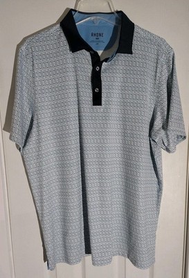 Rhone Shirt Mens Large Stretch Polo Performance Short Sleeve Golf