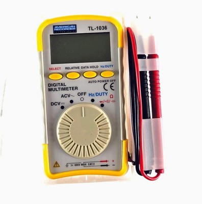 American Recorder Pocket Digital Multimeter   500V AC/DC, 400mA, Compact & Profe