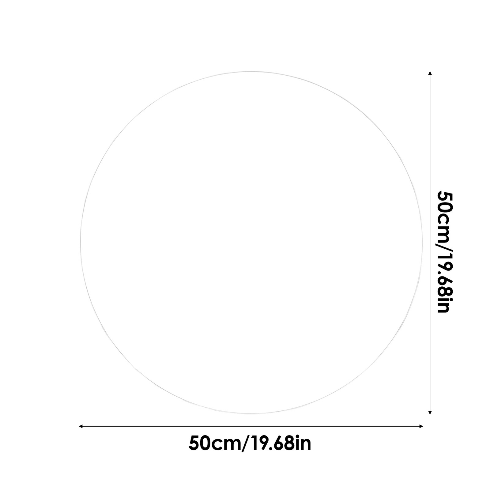 Bathroom  Frameless Mirror 40/50/60cm Round Wall Mounted Shaving Vanity Mirror