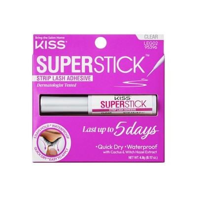 KISS SuperStick 5-Day Extended Wear Strip Lash Adhesive, Quick Drying Clear 