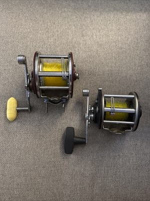 Lot of 2 Vintage Penn Reel Peer No. 309 & 209 Level Wind Deep Sea Salt Water USA