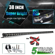 36" inch 6D Slim LED Work Light Bar Single Row Offroad Driving Car Truck 4X4 37"