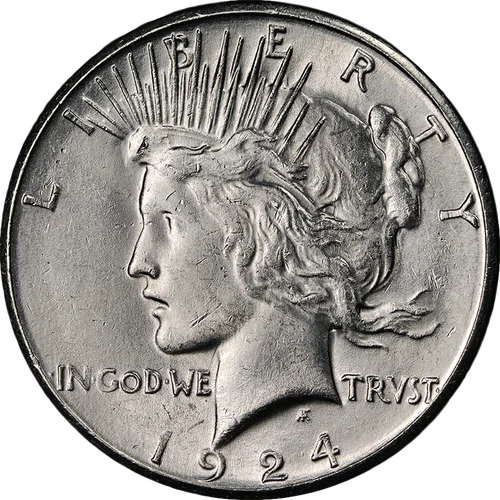 1924-S Peace Dollar Nice BU Great Eye Appeal Nice Strike