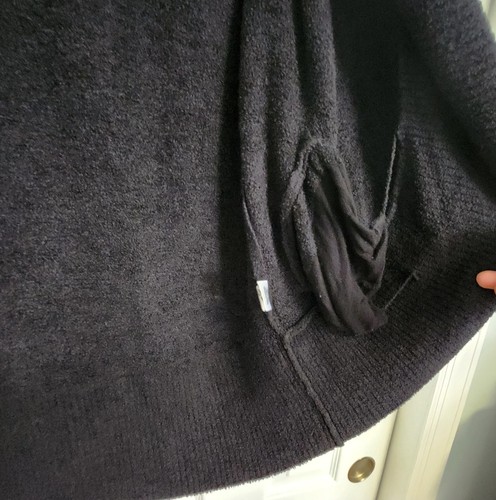 Barefoot Dreams CozyChic Lite Circle Cardi Sweater Size XS/S Black With Pockets - Picture 7 of 13