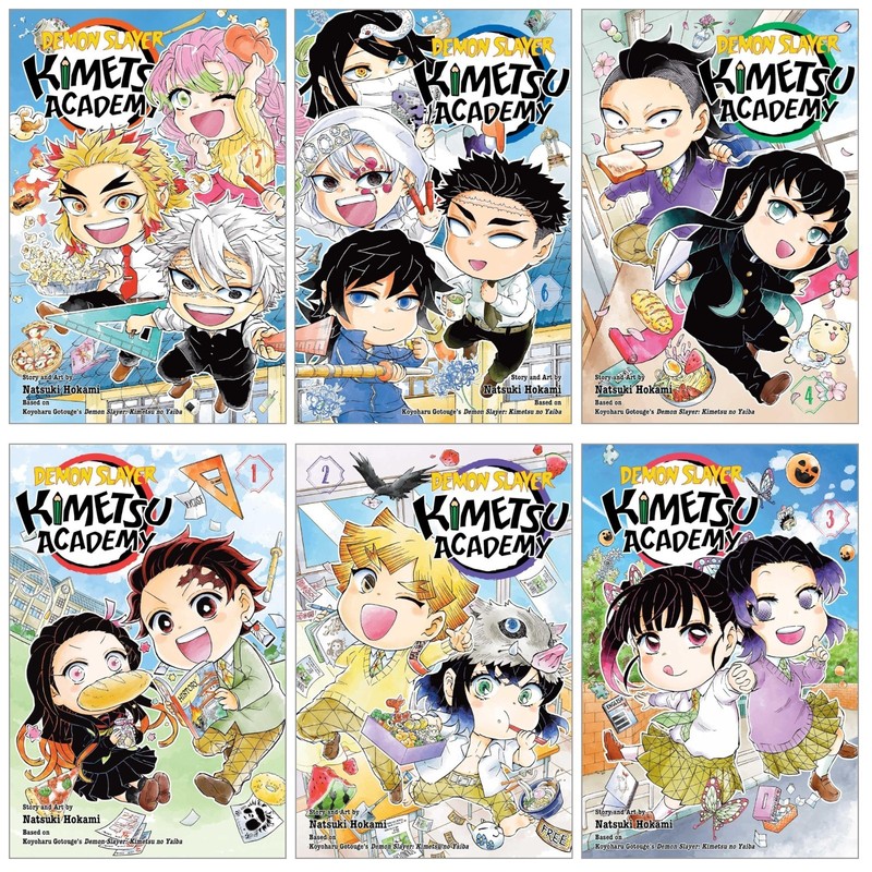 Demon Slayer: Kimetsu Academy 6 Books Collection Set (Volumes 1-6), PB NEW