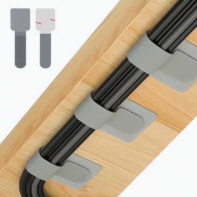 Cable Organizer Clips 50pcs Self Adhesive Desk Wire Holder Cable Management Grey