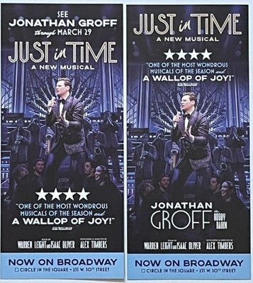 JONATHAN GROFF - JUST IN TIME BROADWAY THEATER MUSICAL FLYER X 2