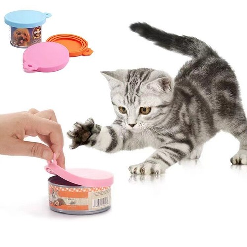 Pet Food Can Cover Lid Dog Cat Pet Tin Silicone Reusable Storage Cap Top Can Lid - Picture 3 of 14