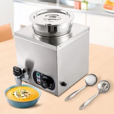 4L Large Electric Soup Warmer Stainless Steel Food Warmer Countertop Soup Pot