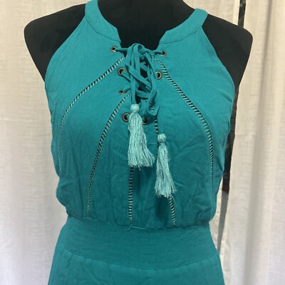 Esley Small Teal Green Woman's Sleeveless Lined Dress | eBay