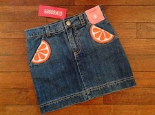 NWT Vintage Gymboree Girls Blue Denim Skirt Size 5 Citrus Cooler line