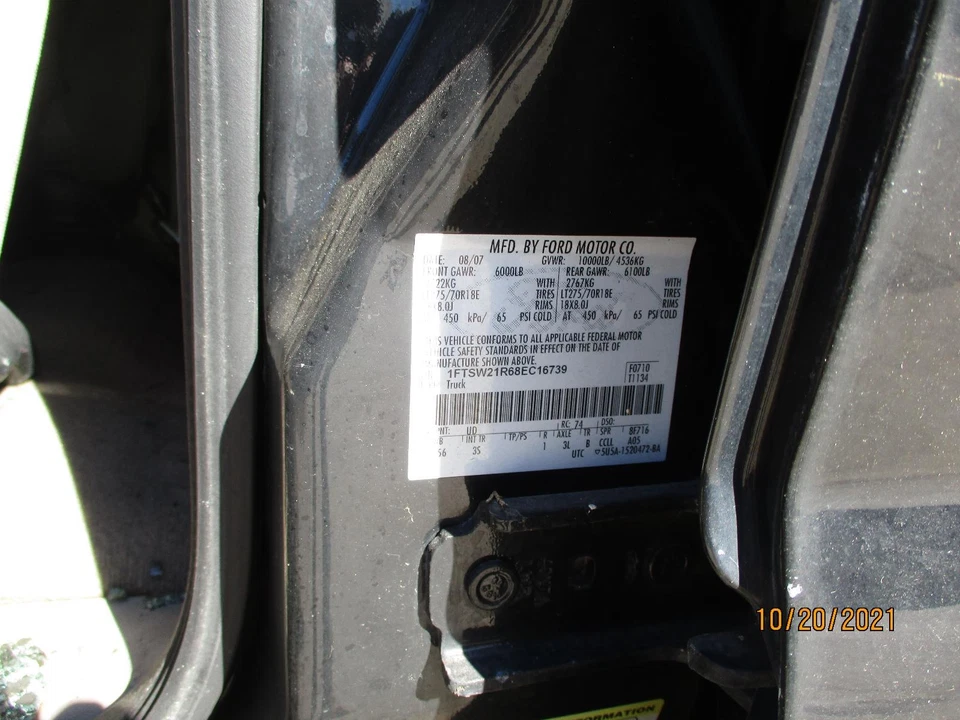 Tapacubos usados se adapta a: camioneta Ford F250SD 2008 grado A Foto 4 de 4