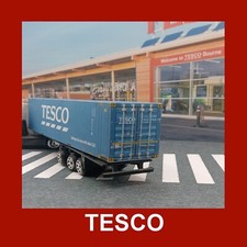 Tesco Model Rail Freight Shipping Trailer Containers x 4 HO Gauge 1:87