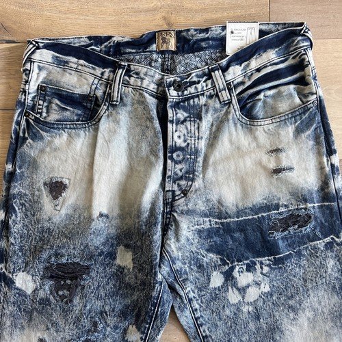 Neu mit Etikett *selten* Original PRPS BARRACUDA Jeans LIBRA SÄURE WASCH Größe 34x34 $ 350 - Bild 2 von 6